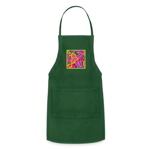 Vivid ChromaLeaf Harmony Pattern - Adjustable Apron