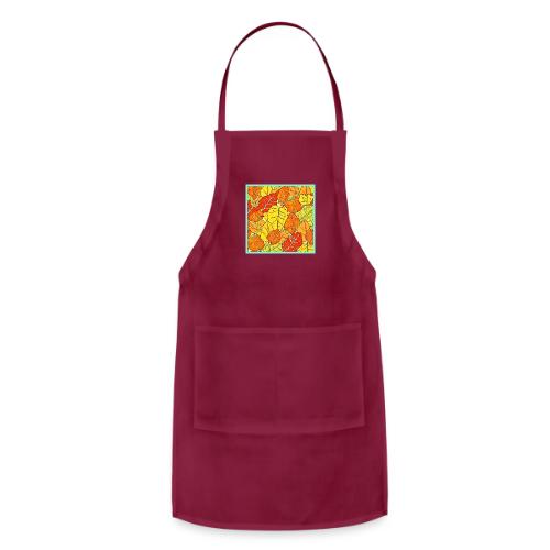 Neon Foliage Burst Vibrant Design - Adjustable Apron