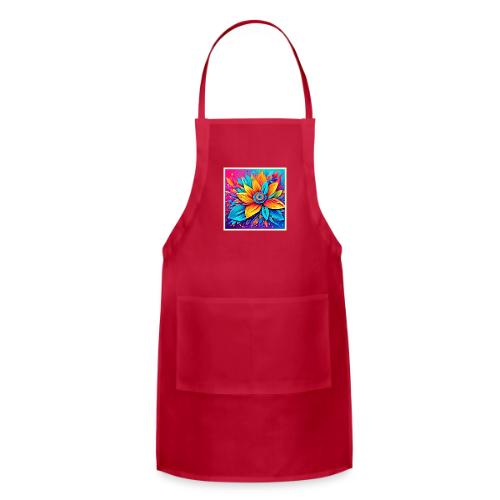 Vibrant Floral Artwork - Adjustable Apron