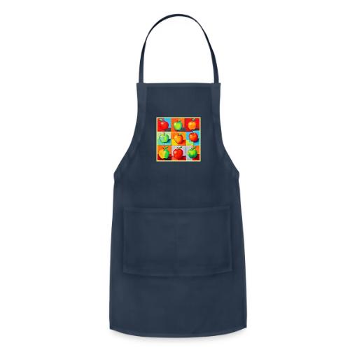 Colorful Apple Grid - Adjustable Apron