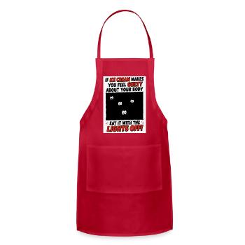 Ice Cream With the Lights Off - Adjustable Apron - red - Front - Julia (174cm)