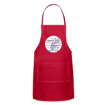 Cat Lover And - Adjustable Apron - red - Front - Julia (174cm)