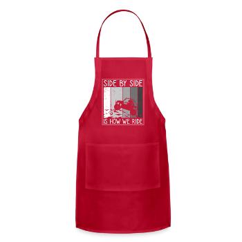 Side By Side Is How We Ride Utv - Adjustable Apron - red - Front - Julia (174cm)