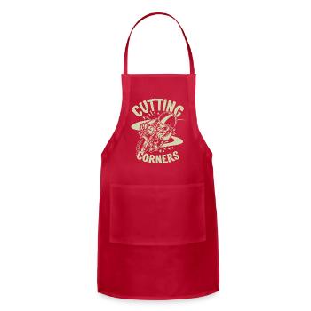 Cafe Racer Cutting Corners - Adjustable Apron - red - Front - Julia (174cm)