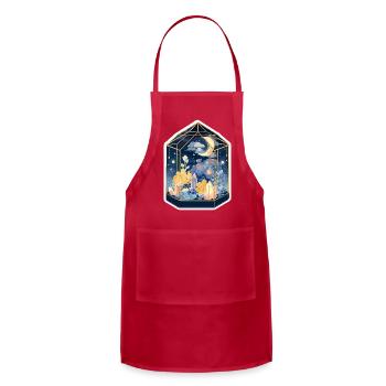 Cute Kawaii Celestial Galaxy Terrarium  - Adjustable Apron - red - Front - Julia (174cm)