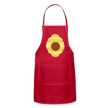 wild bee hive - Adjustable Apron - red - Front - Julia (174cm)