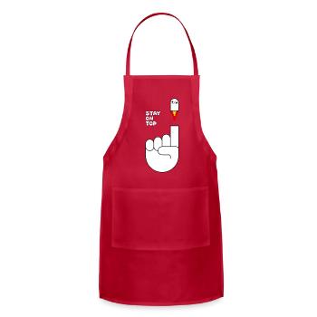 Stay On Top Index Finger Rocket Motivation - Adjustable Apron - red - Front - Julia (174cm)