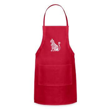 Cat Lover - Adjustable Apron - red - Front - Julia (174cm)