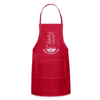 Vintage Geology & Well Logging Art - Adjustable Apron - red - Front - Julia (174cm)
