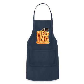 Melting Too Warm Funny Dog Humor - Adjustable Apron - navy - Front - Julia (174cm)