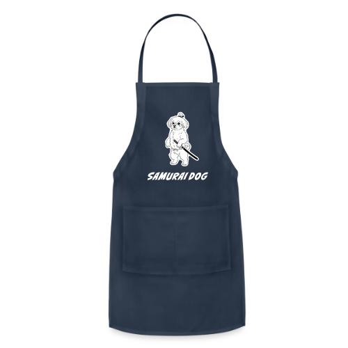 Samurai Maltese Katana Warrior Dog Tee - Adjustable Apron