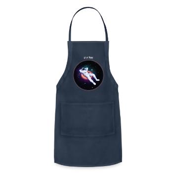 It's a trap t shirt - Adjustable Apron - navy - Front - Julia (174cm)