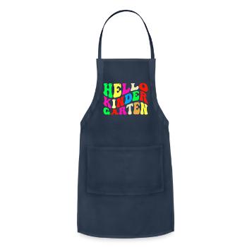 Hello Kinder Garten T-Shirt - Adjustable Apron - navy - Front - Julia (174cm)