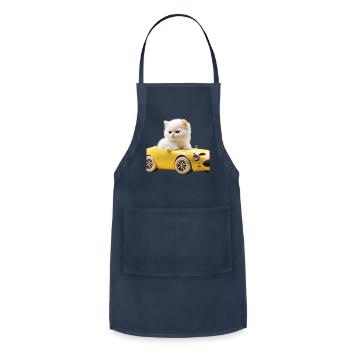 driving Car cat - Adjustable Apron - navy - Front - Julia (174cm)