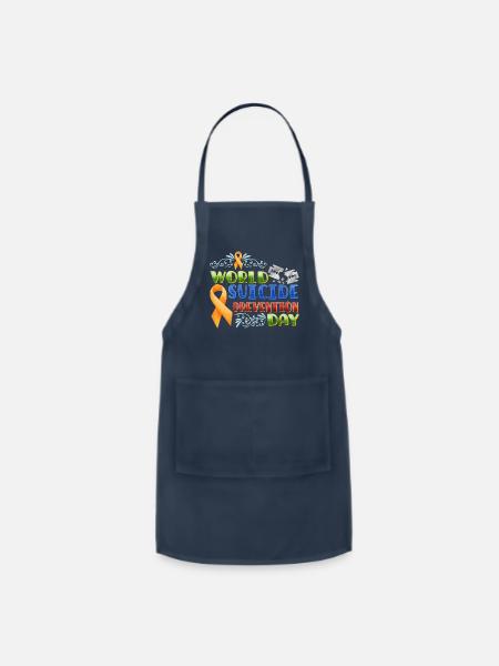 World Suicide Prevention Day - Adjustable Apron - navy