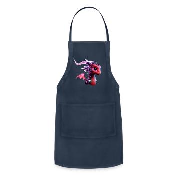 Cipher Dragon - Cyborg with Artificial Powers - Adjustable Apron - navy - Front - Julia (174cm)