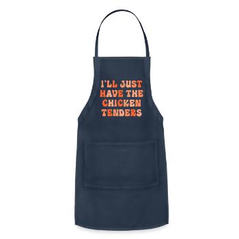 I'll Just Have The Chicken Tenders - Adjustable Apron - navy - Front - Julia (174cm)