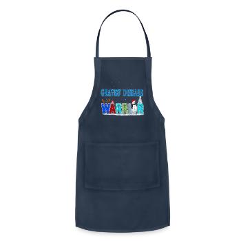 Graves' Disease Awareness - Adjustable Apron - navy - Front - Julia (174cm)