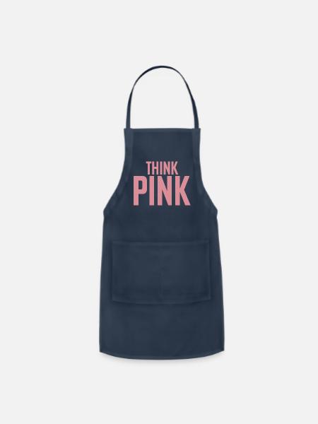 breast cancer Awareness - Adjustable Apron - navy
