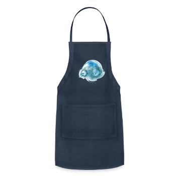 Iron sky fractal art - Adjustable Apron - navy - Front - Julia (174cm)