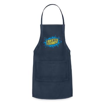 run better than government - Adjustable Apron - navy - Front - Julia (174cm)