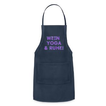 Wine Yoga And Rest - Adjustable Apron - navy - Front - Julia (174cm)