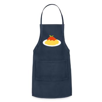 spaghetti with tomato sauce - Adjustable Apron - navy - Front - Julia (174cm)