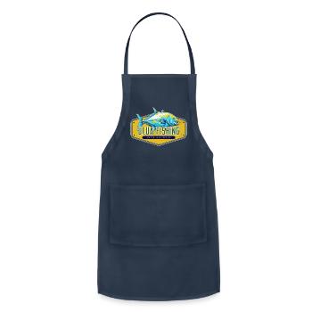 Catch Fish, Not Zs, Ulua Fish Fishing Funny - Adjustable Apron - navy - Front - Julia (174cm)