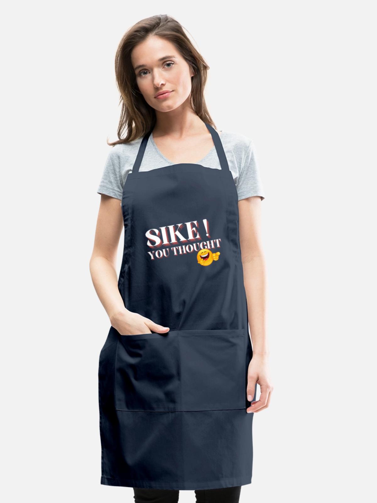 sike you thought - Adjustable Apron - navy - Front - Julia (174cm)