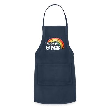 Rainbow Connection-the lovers the dreamers and me - Adjustable Apron - navy - Front - Julia (174cm)