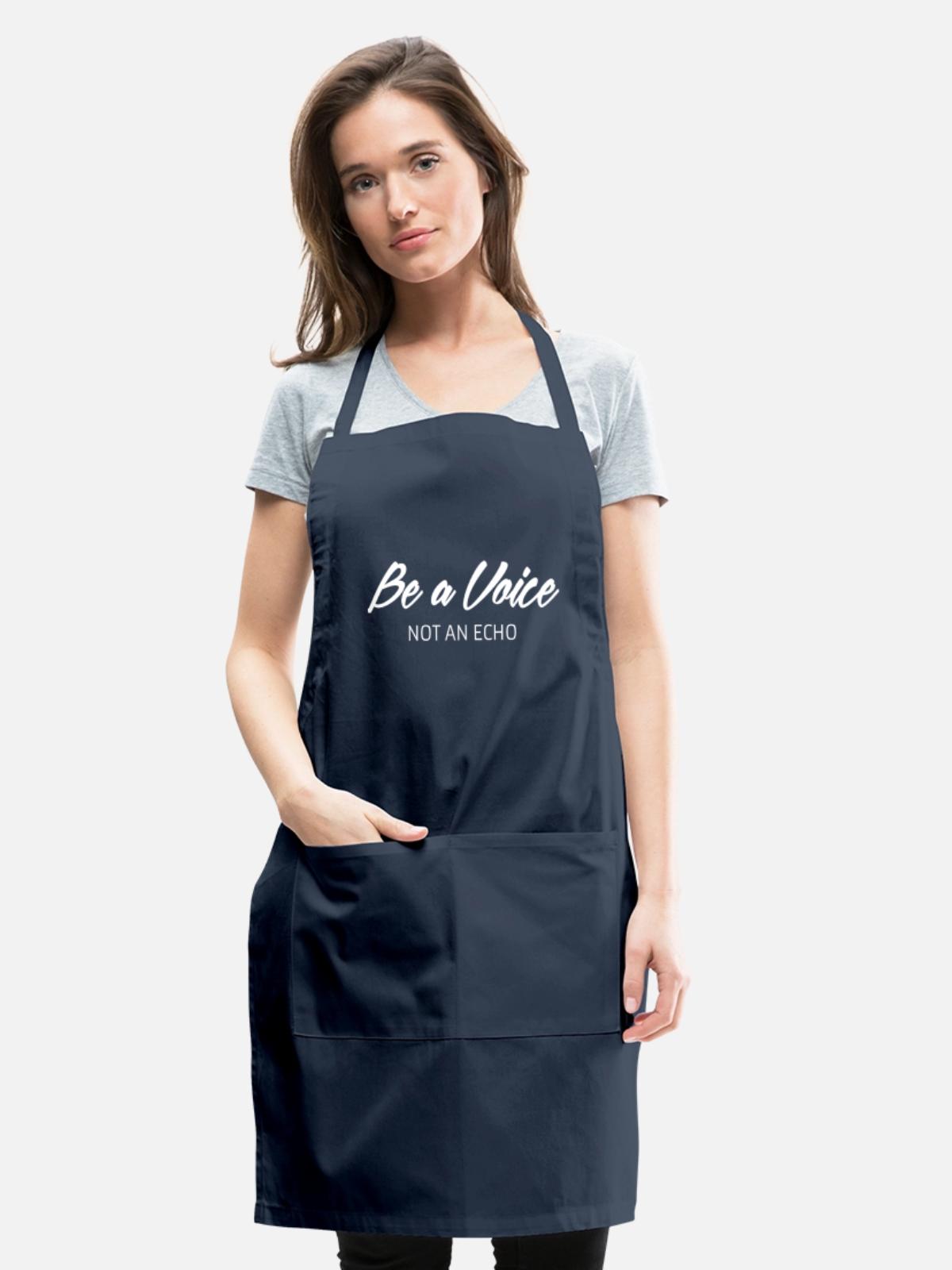 Be A Voice Quote - Adjustable Apron - navy - Front - Julia (174cm)