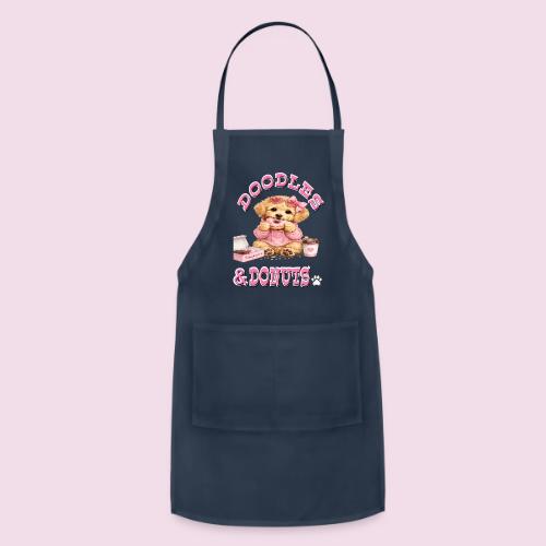 Doodles & Doughnut Cozy Dog Mom Design - Adjustable Apron