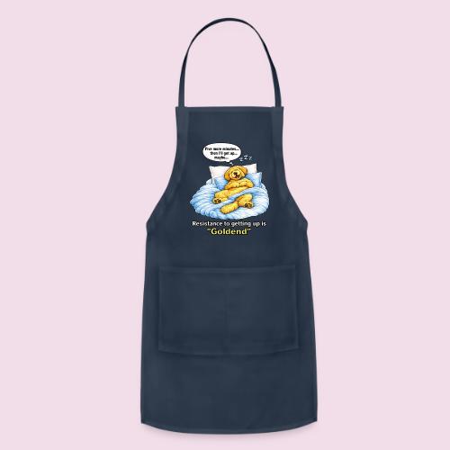 Funny Goldendoodle Sleeping design. - Adjustable Apron
