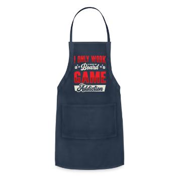 Board Game Addiction Board Game Fan Tabletop - Adjustable Apron - navy - Front - Julia (174cm)
