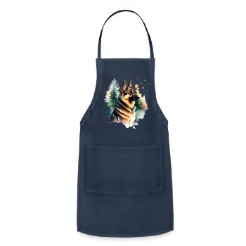 German Shepherd - Adjustable Apron - navy - Front - Julia (174cm)