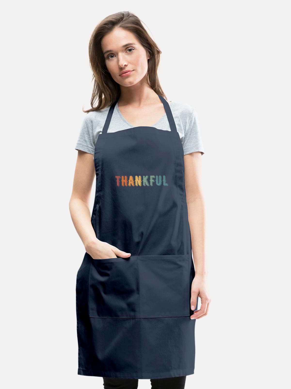 thankful - Adjustable Apron - navy - Front - Julia (174cm)