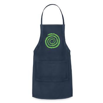Geometric Shapes. Circle Spiral Shape - Adjustable Apron - navy - Front - Julia (174cm)