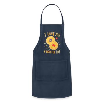 Waffles - Adjustable Apron - navy - Front - Julia (174cm)