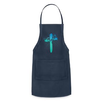 Saved by Grace - Adjustable Apron - navy - Front - Julia (174cm)