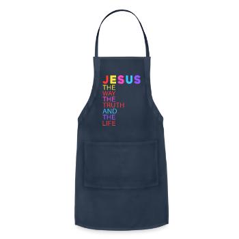 Jusus The Way The Truth The Life - Adjustable Apron - navy - Front - Julia (174cm)