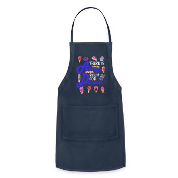 Foodie Who Loves Dessert - Adjustable Apron - navy - Front - Julia (174cm)