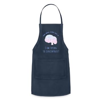 Dear brain, please shut up. I am trying to concent - Adjustable Apron - navy - Front - Julia (174cm)