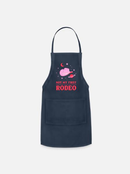 Not My First Rodeo Design - Adjustable Apron - navy
