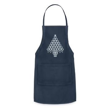 Silver Christmas Symbolic tree - Adjustable Apron - navy - Front - Julia (174cm)