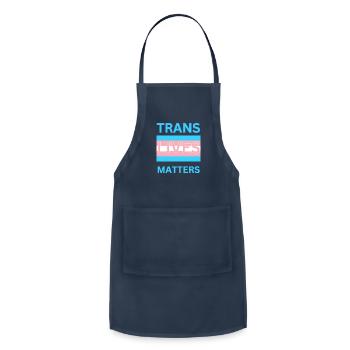 TRANS LIVES MATTERS - Adjustable Apron - navy - Front - Julia (174cm)
