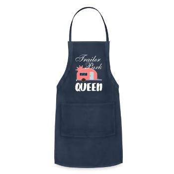 Trailer Park Queen Funny GirL - Adjustable Apron - navy - Front - Julia (174cm)