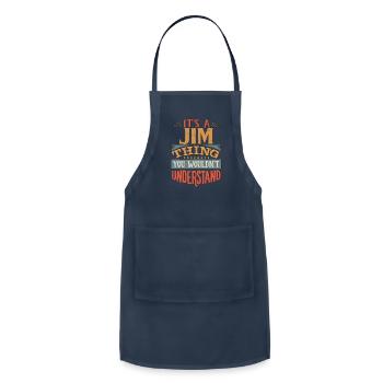 It's A Jim Thing You Wouldnt Understand - Jim - Adjustable Apron - navy - Front - Julia (174cm)
