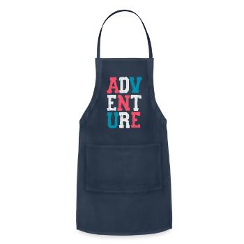 Adventure | Custom Gifts | Custom T Shirt - Adjustable Apron - navy - Front - Julia (174cm)