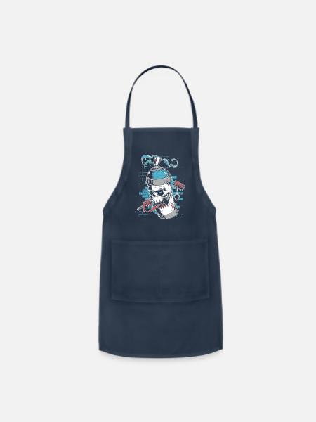 Graffiti Cartoon - Adjustable Apron - navy