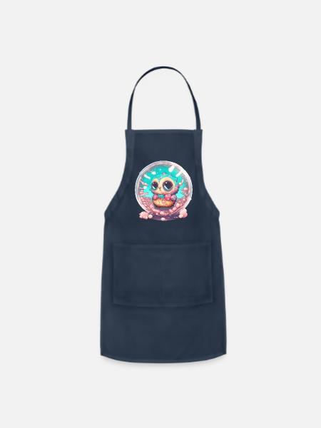 Little Creature Trapped In Bubble - Adjustable Apron - navy